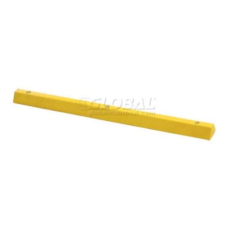 Plastics R Unique Parking Curb w/Hardware, 4 in Height, 72 in Length, Yellow S6PBYL-L